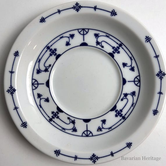 Untertasse Strohblumen Stil Kobaltblau 15 cm Vintage