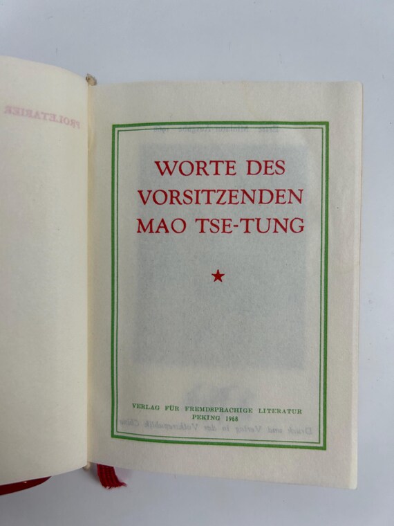 Rotes Büchlein Erste Miniatur-Ausgabe 1968 Mao Worte