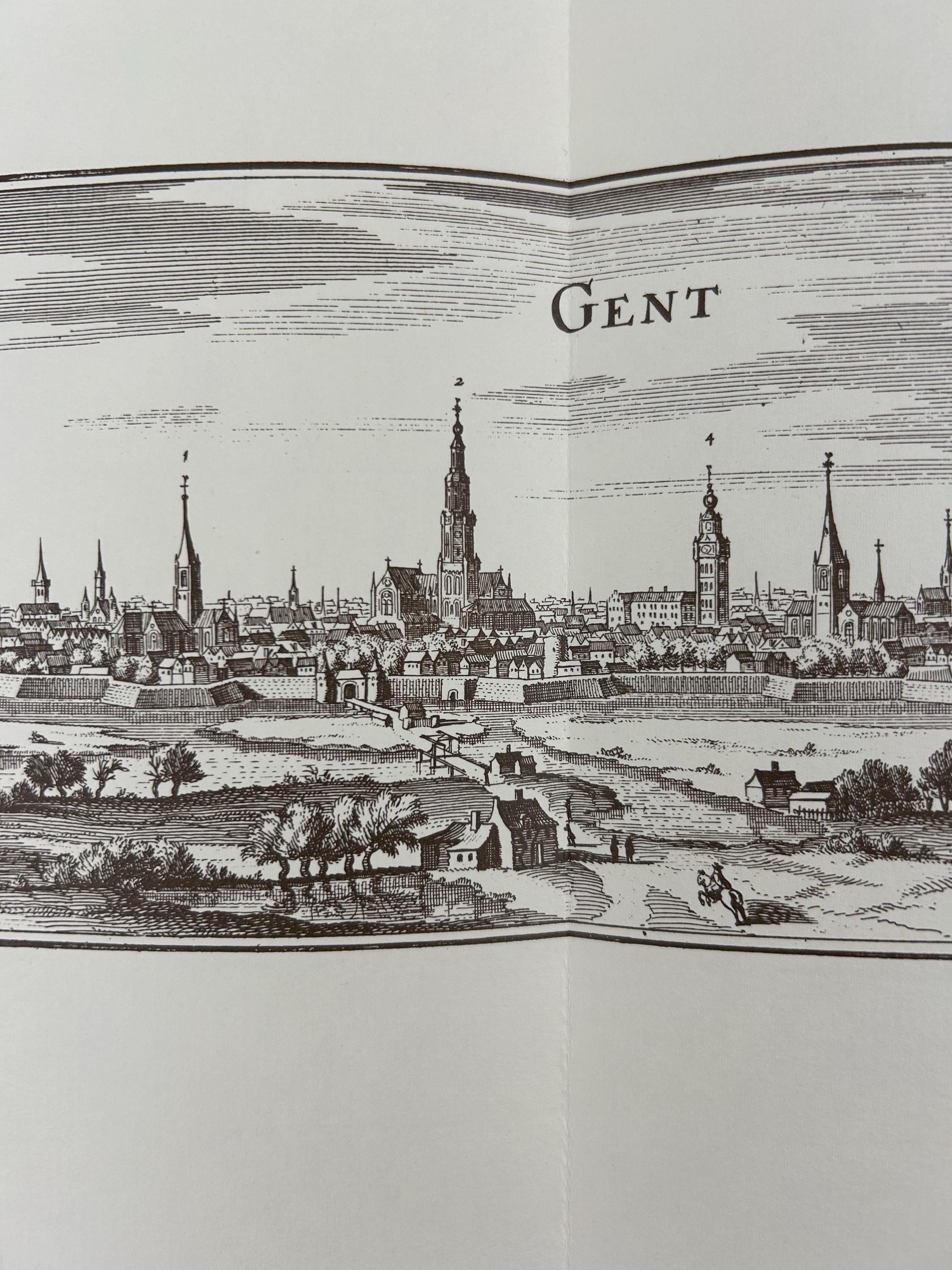 Stadtplan Gent vintage 60x43 cm 23,62x16,92 in Dekoration alt Wohndekoration Bild Wand Landkarte