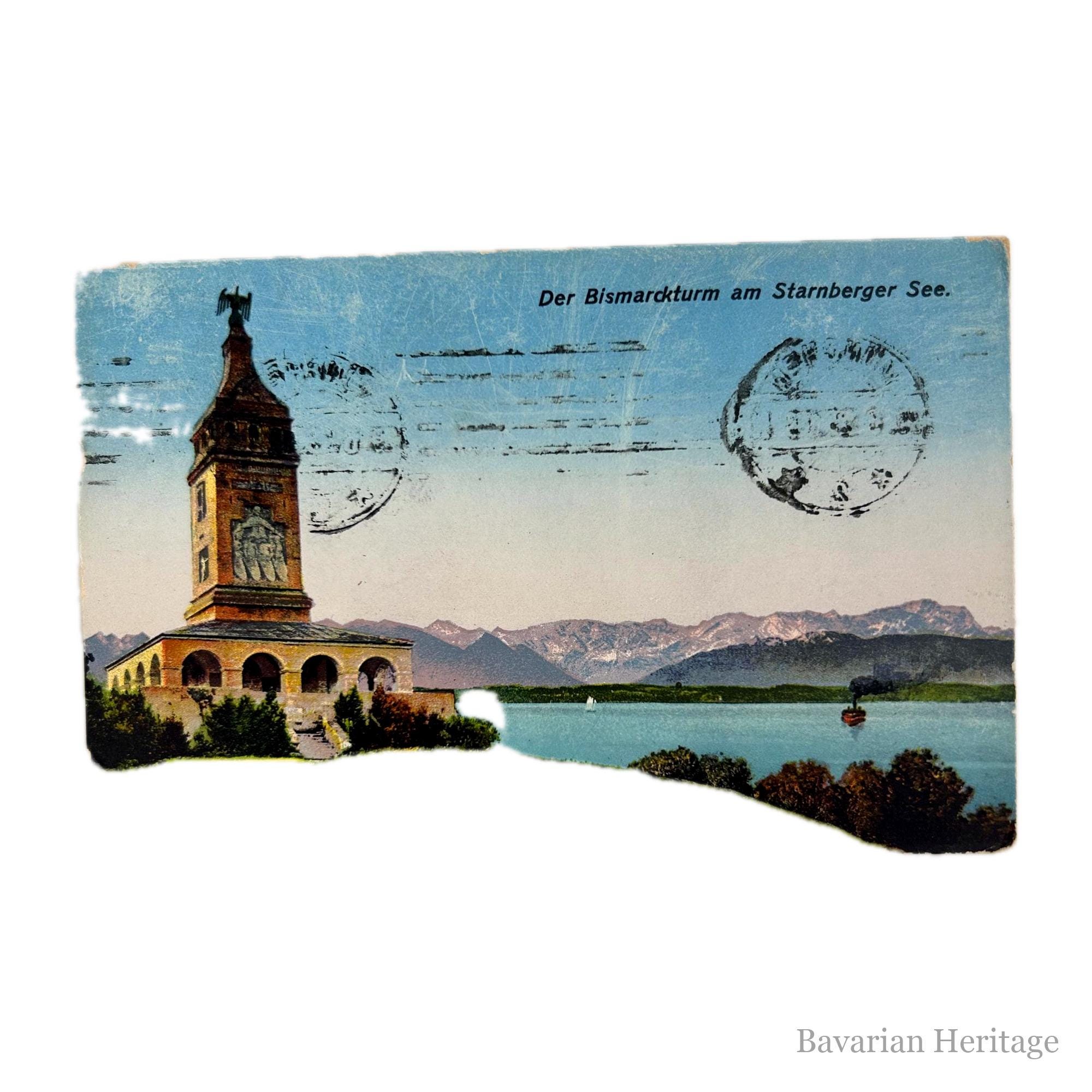 Ansichtskarte Starnberg Bismarckturm