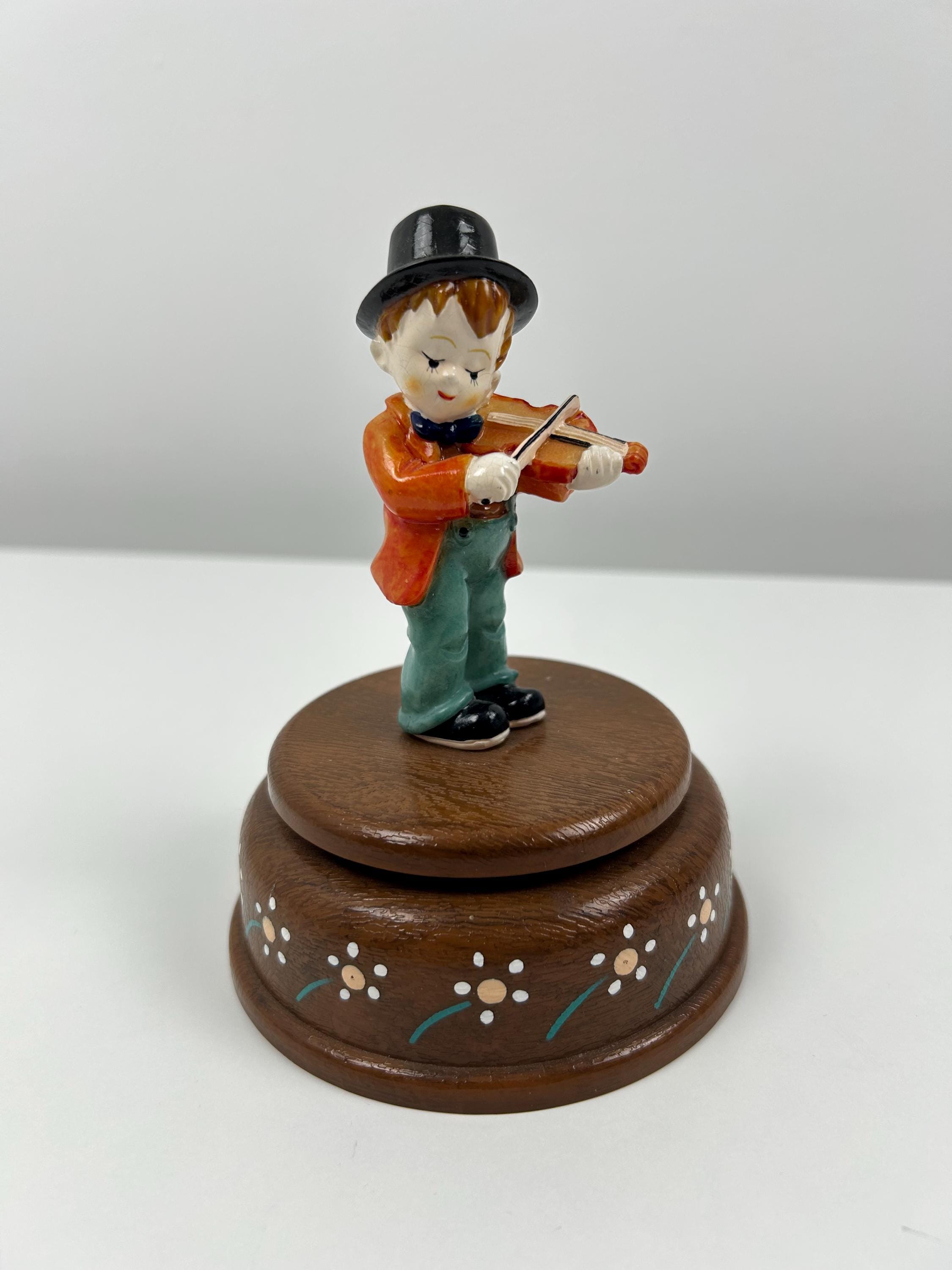 Spieluhr Geiger vintage für Sammlung thrift Spieluhr retro Musikbox Geschenk Geige Einrichtung Dekoration thrift Sammler alt Sammlungsobjekt