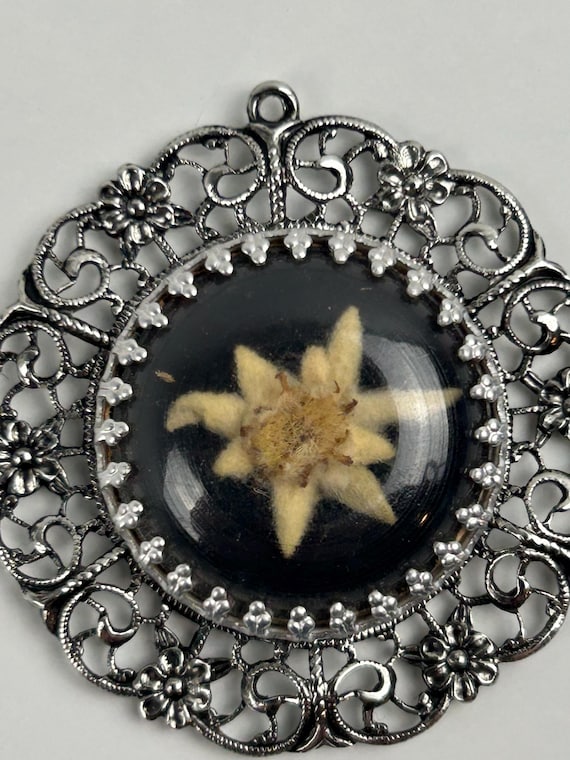 Brosche Vintage Edelweiss