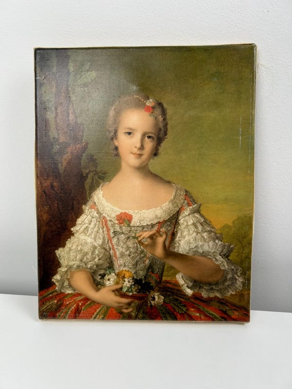 Kunstdruck Vintage Jean-Marc Nattier Madame Louise