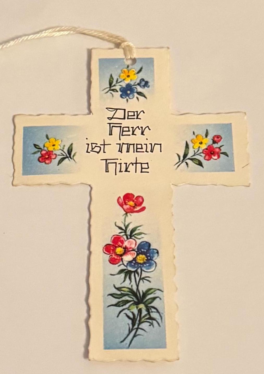 Vintage Lesezeichen „Der Herr ist mein Hirte“ | Religiöses Lesezeichen 50er/60er Jahre | Christliches Andenken Mid-Century