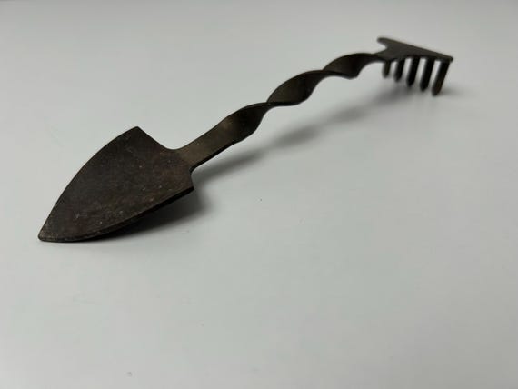 Antikes Mini Rechen und Schaufel Set 19cm