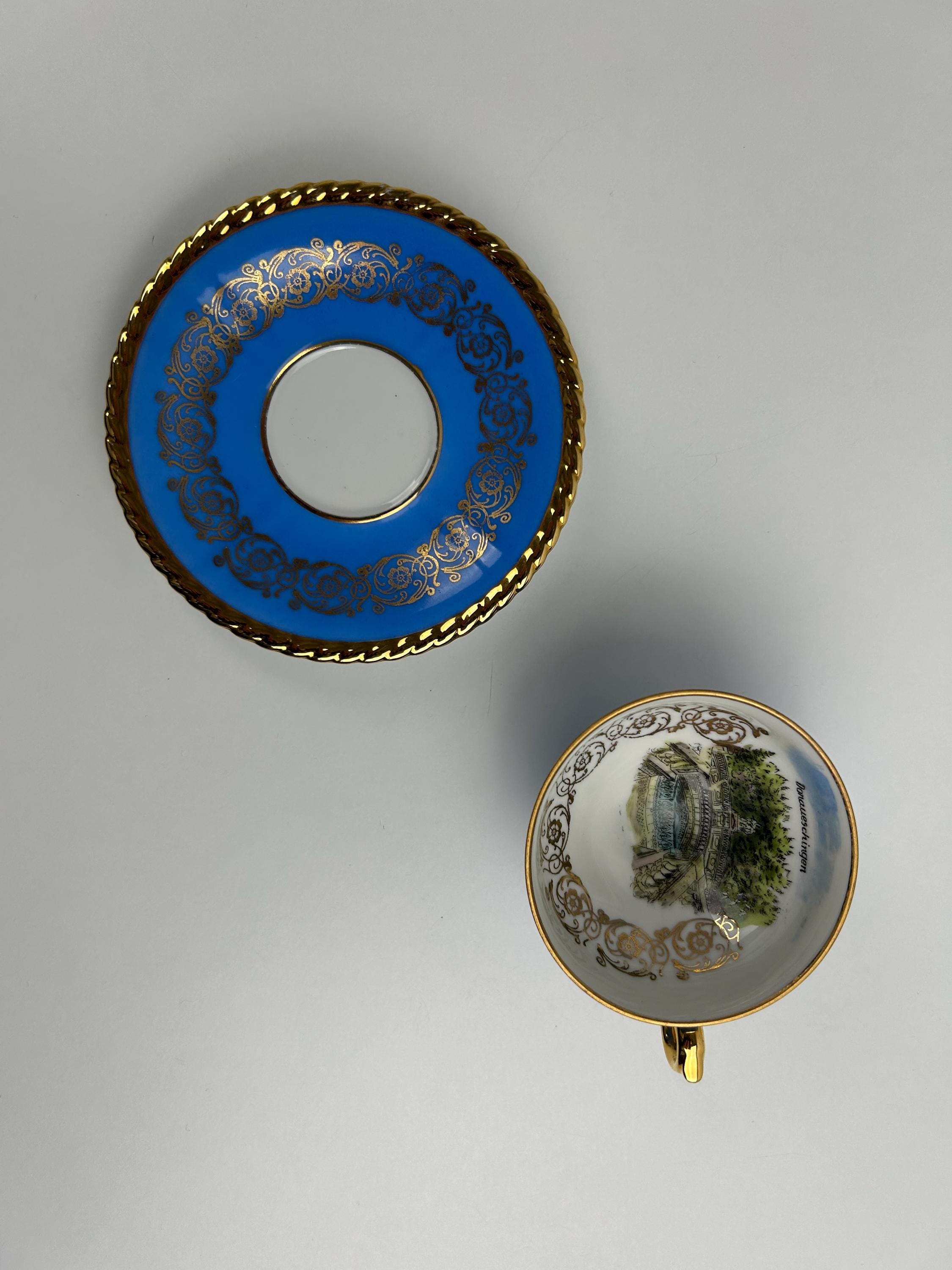 Sammeltasse Donaueschingen Frankfurt Sammeltasse vintage Kaffeetasse antik Keramik Sammeltasse Sammler