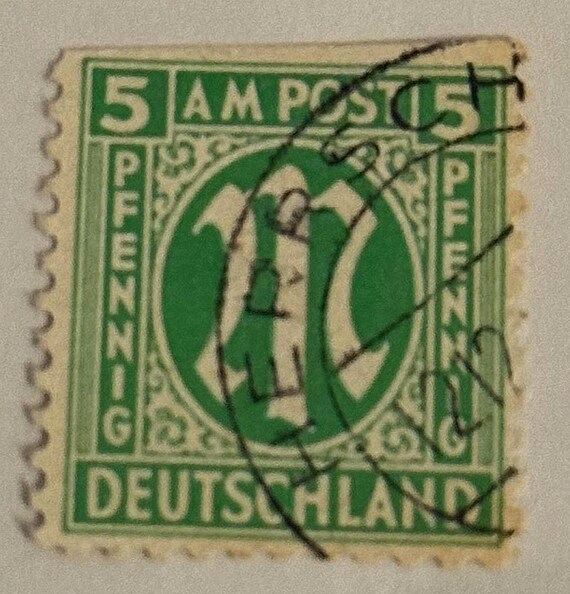 Briefmarke 1945 AM Post Deutschland Porto