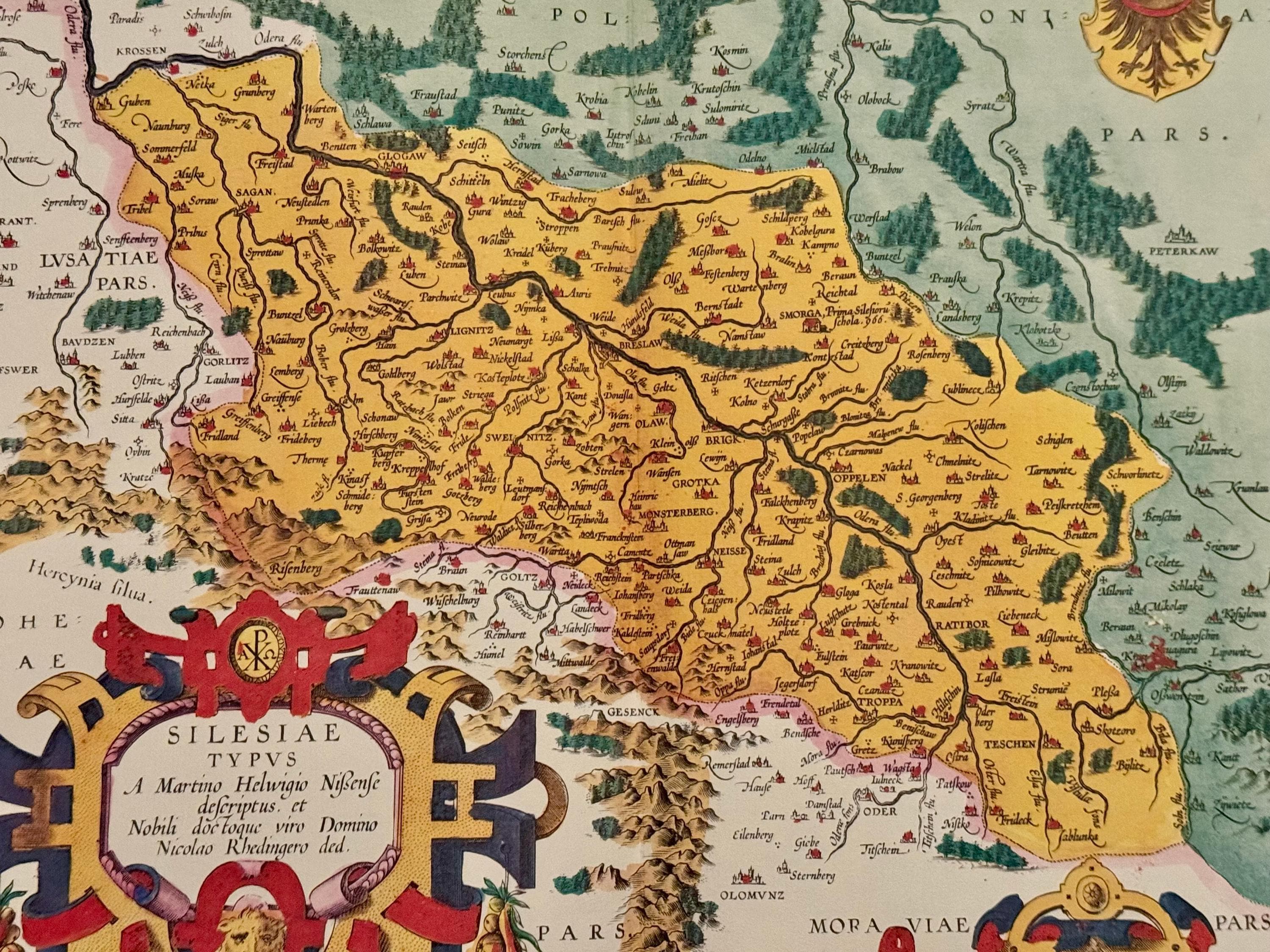 Antike Schlesien Karte vintage Kunstdruck | Antike Landkarte Wanddeko Historisches Bild Wohnzimmer Dekoration Landkarte alt