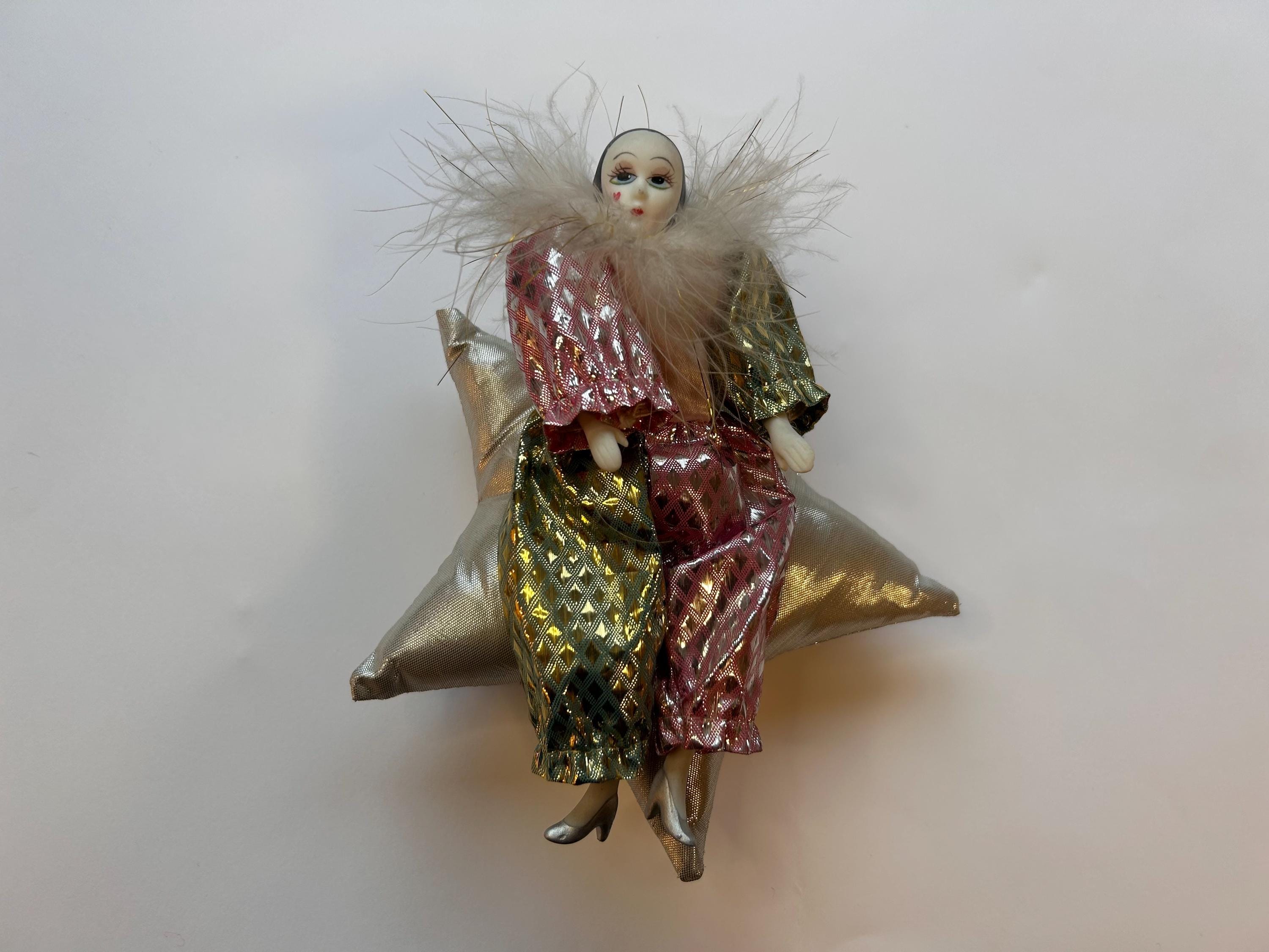 Puppe harlekin vintage für Puppensammlung thrift Dekoration mit Puppen