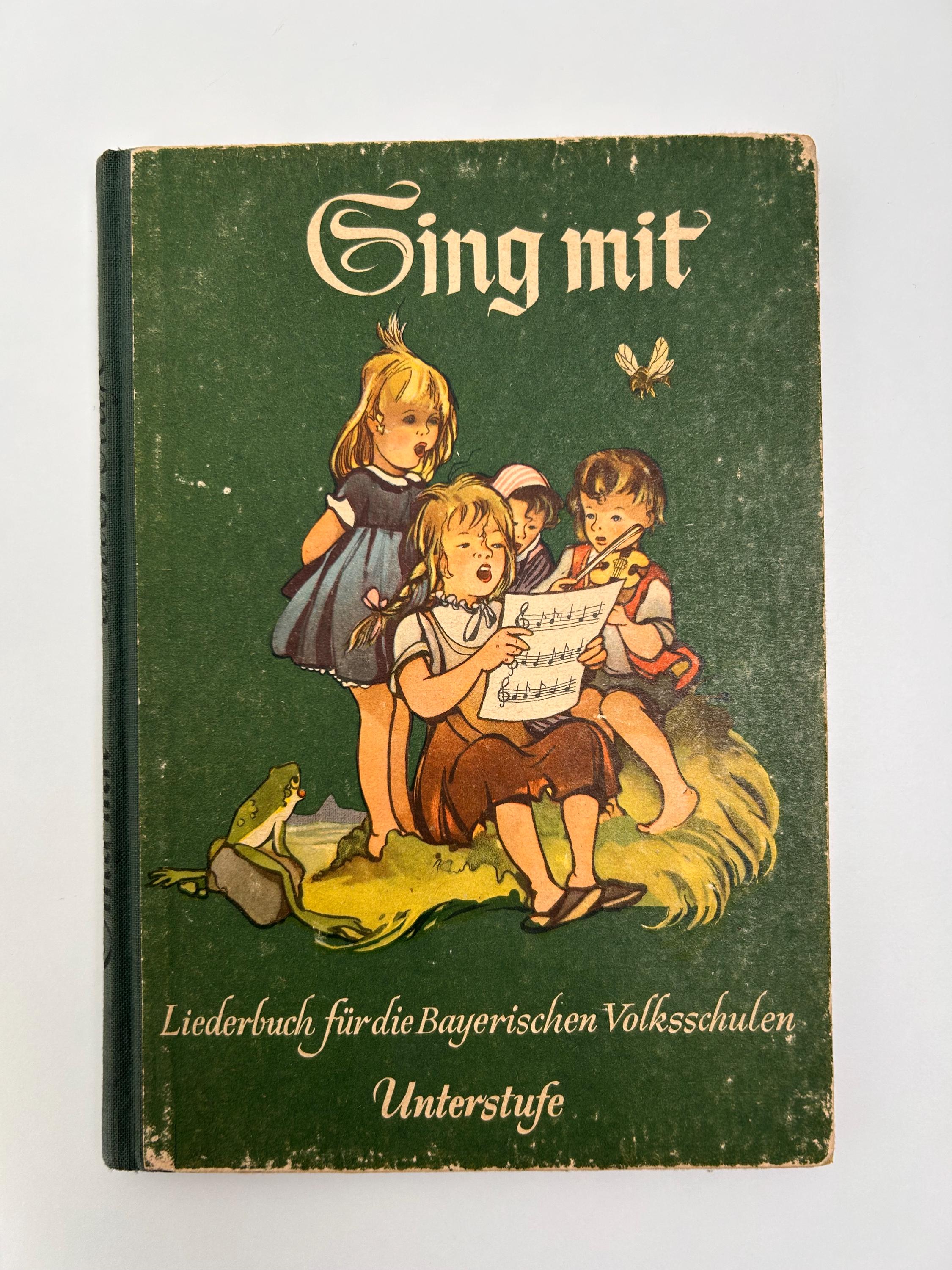 Vintage Kinderbuch Sing mit - Liederbuch für die Bayerischen Volksschulen 1953 Antiquariat Bücherliebhaber Kinderbücher Sammler alte Bücher