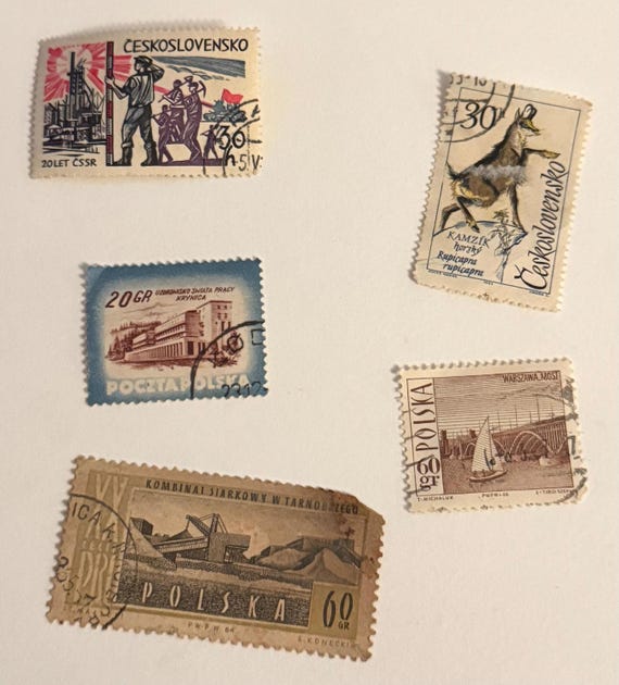 Antikes Tschechoslowakei & Polen Briefmarken Set