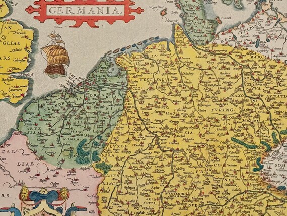 Antike Deutschland Karte 1585 Gerhard Mercator
