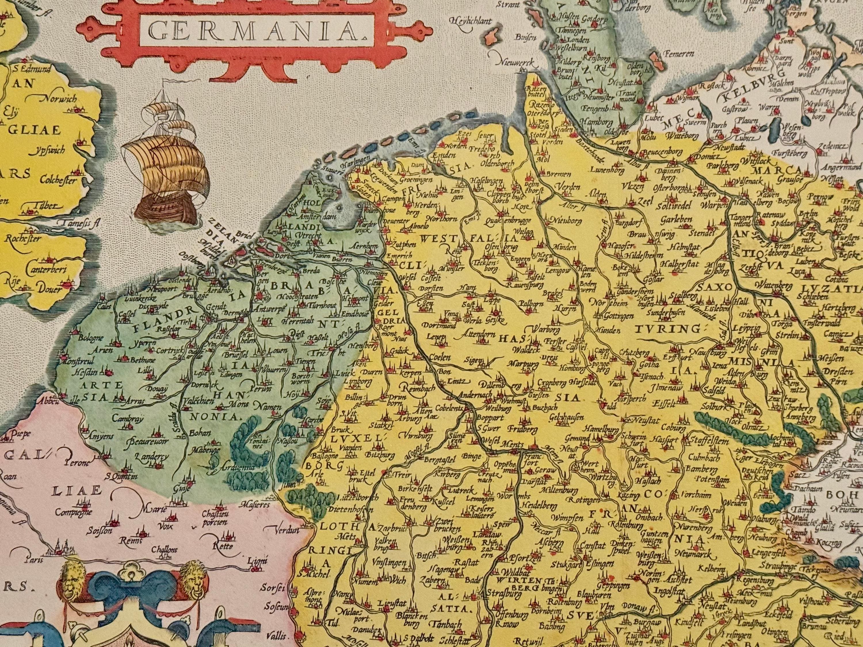 Vintage Weltkarte Deutschland vintage Kunstdruck | Antike Landkarte Wanddeko Historisches Bild Wohnzimmer Dekoration Landkarte alt