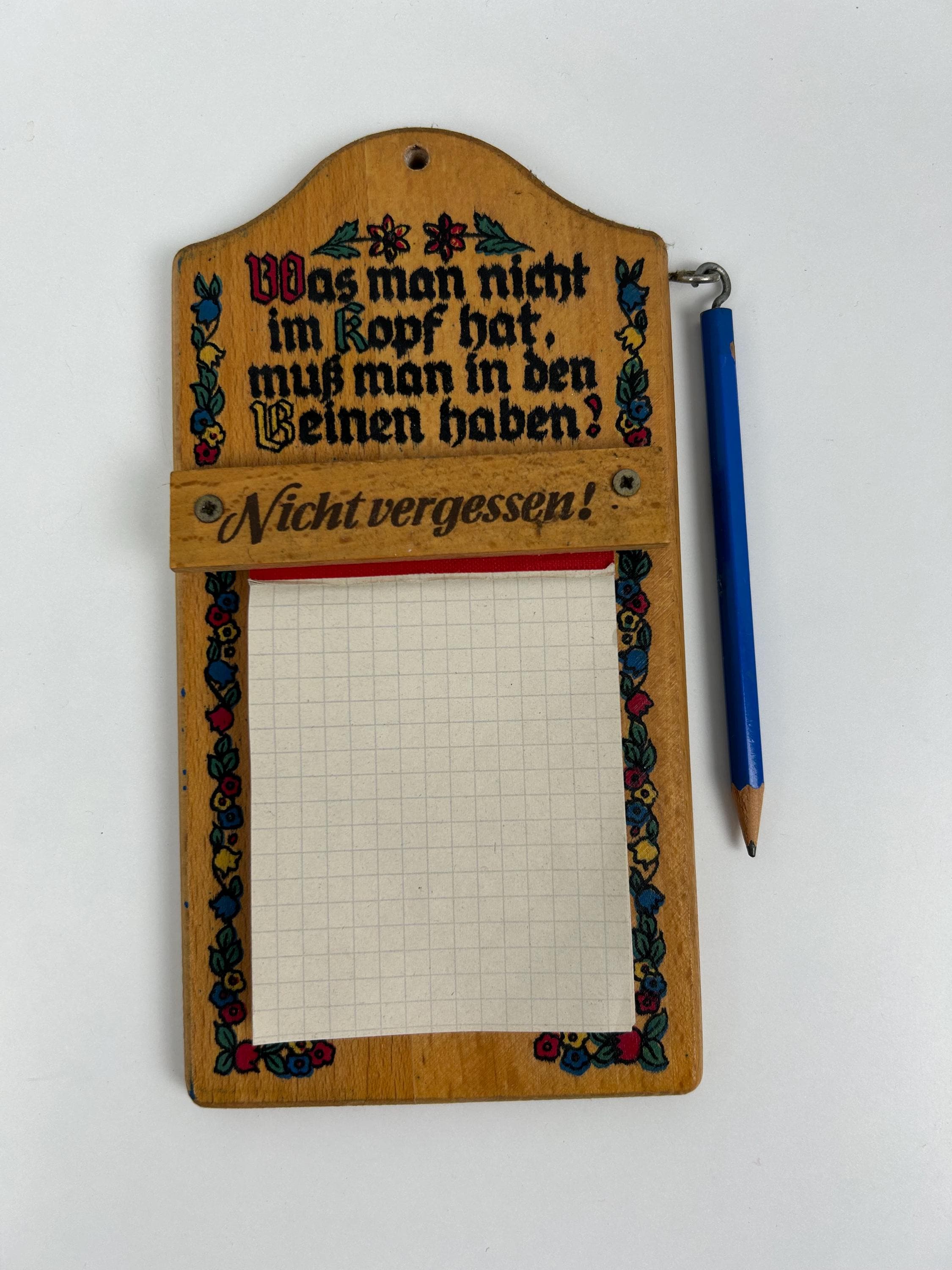 Notizblock Wandblock vintage mit Spruch 21x11cm 8,23x4,33 in