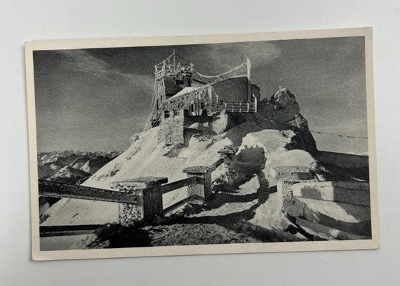 Zugspitze Münchner Haus Postkarte Vintage