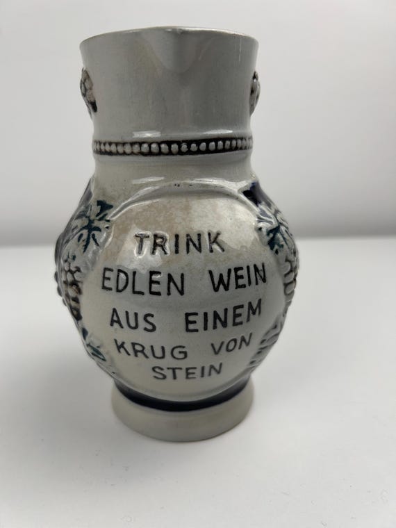 Steinkrug Trinke Edlen Wein Steingut Vintage