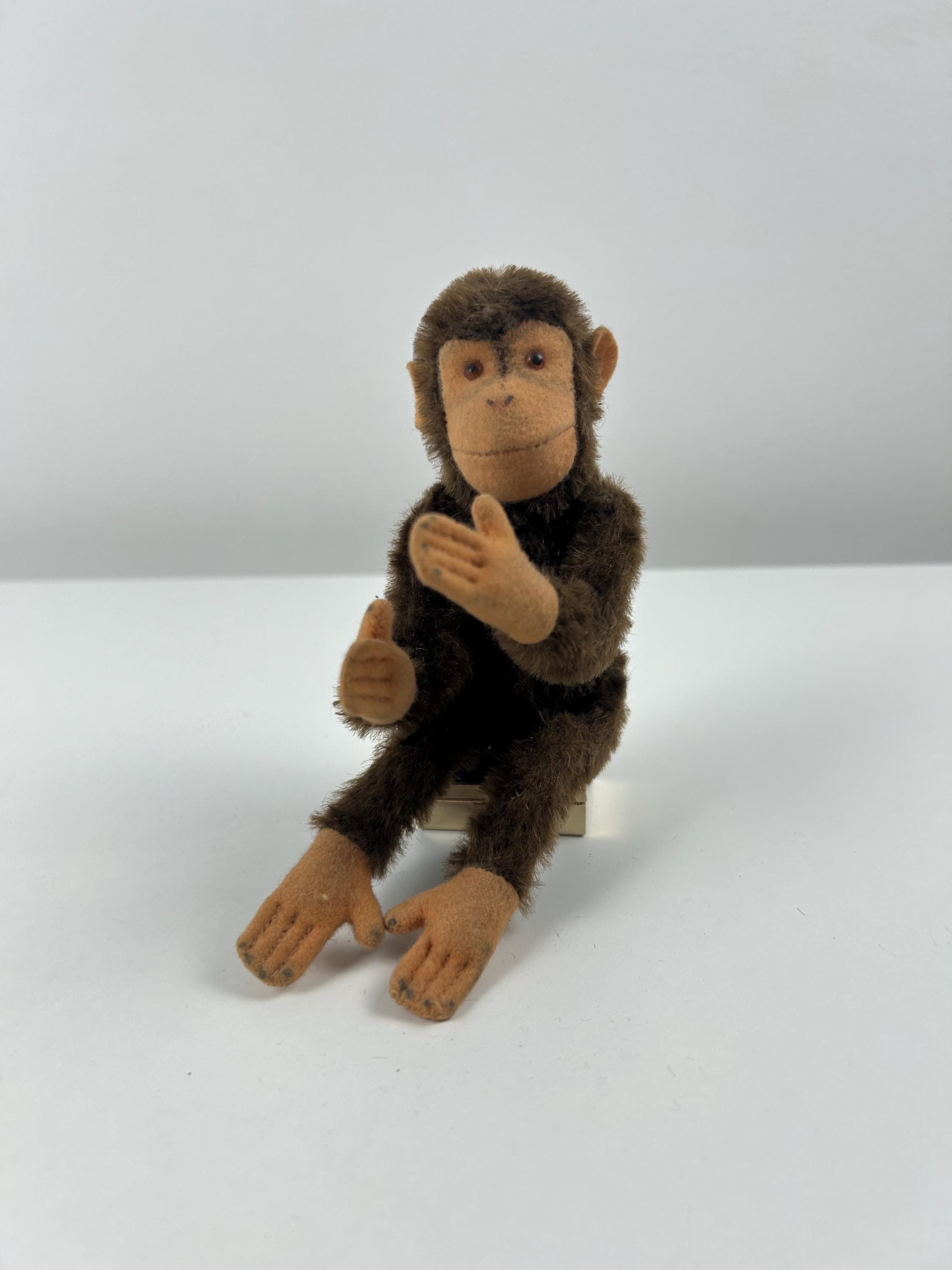 Steiff Affe vintage 18cm 7" braun Äffchen Plüschtiersammlung Stofftiersammlung Steiffsammler Geschenk Einrichtung thrift Dekoration retro