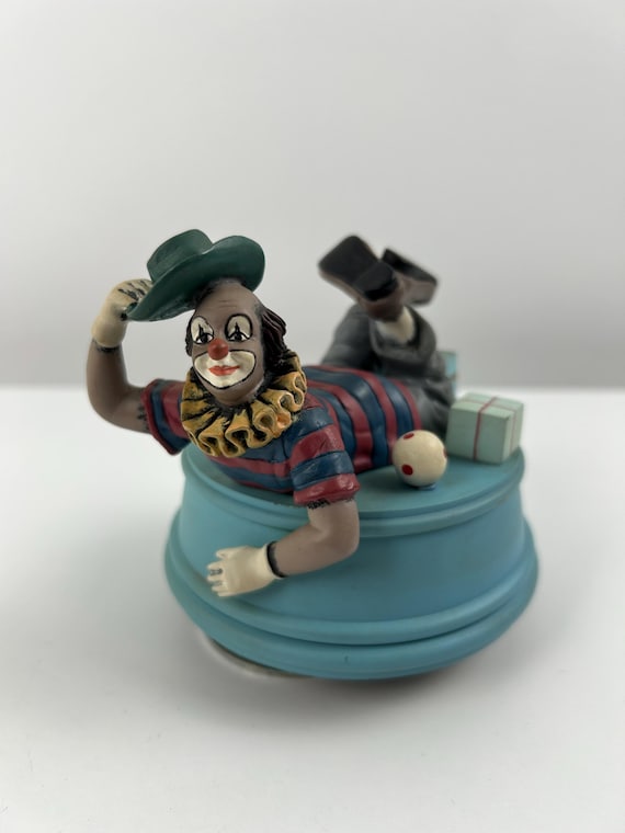 Clown Zirkus Spieluhr Vintage 1980er