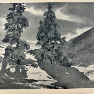 Cartolina Alpspitze Garmisch Carte Carta dell'artista Cartolina