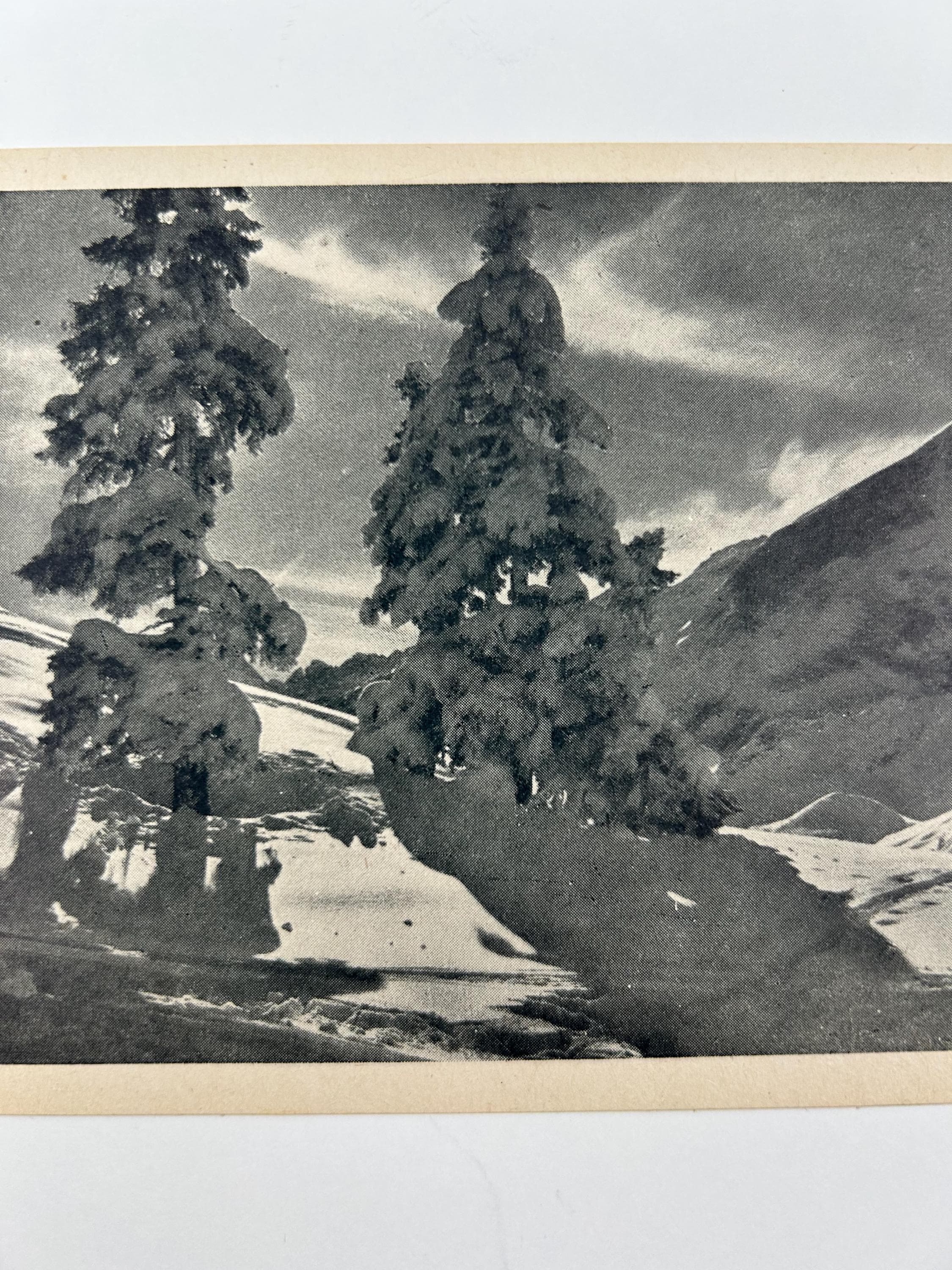 Postkarte Alpspitze Garmisch Karten Künstlerkarte Ansichtskarte retro Postkartensammlung Sammler Ansichtskarten Sammlung