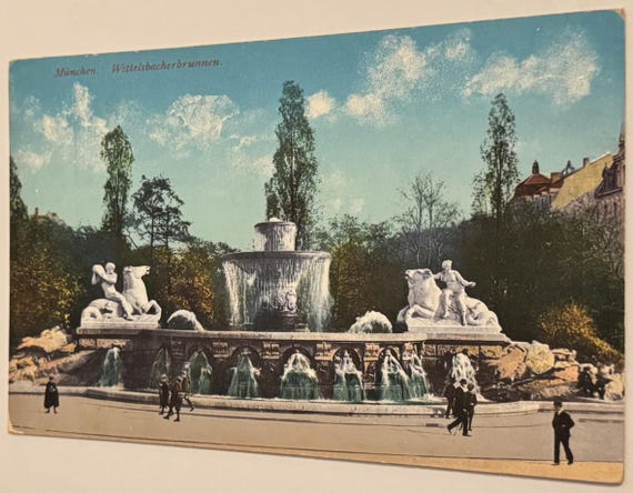 Antike Postkarte München Wittelsbacherbrunnen