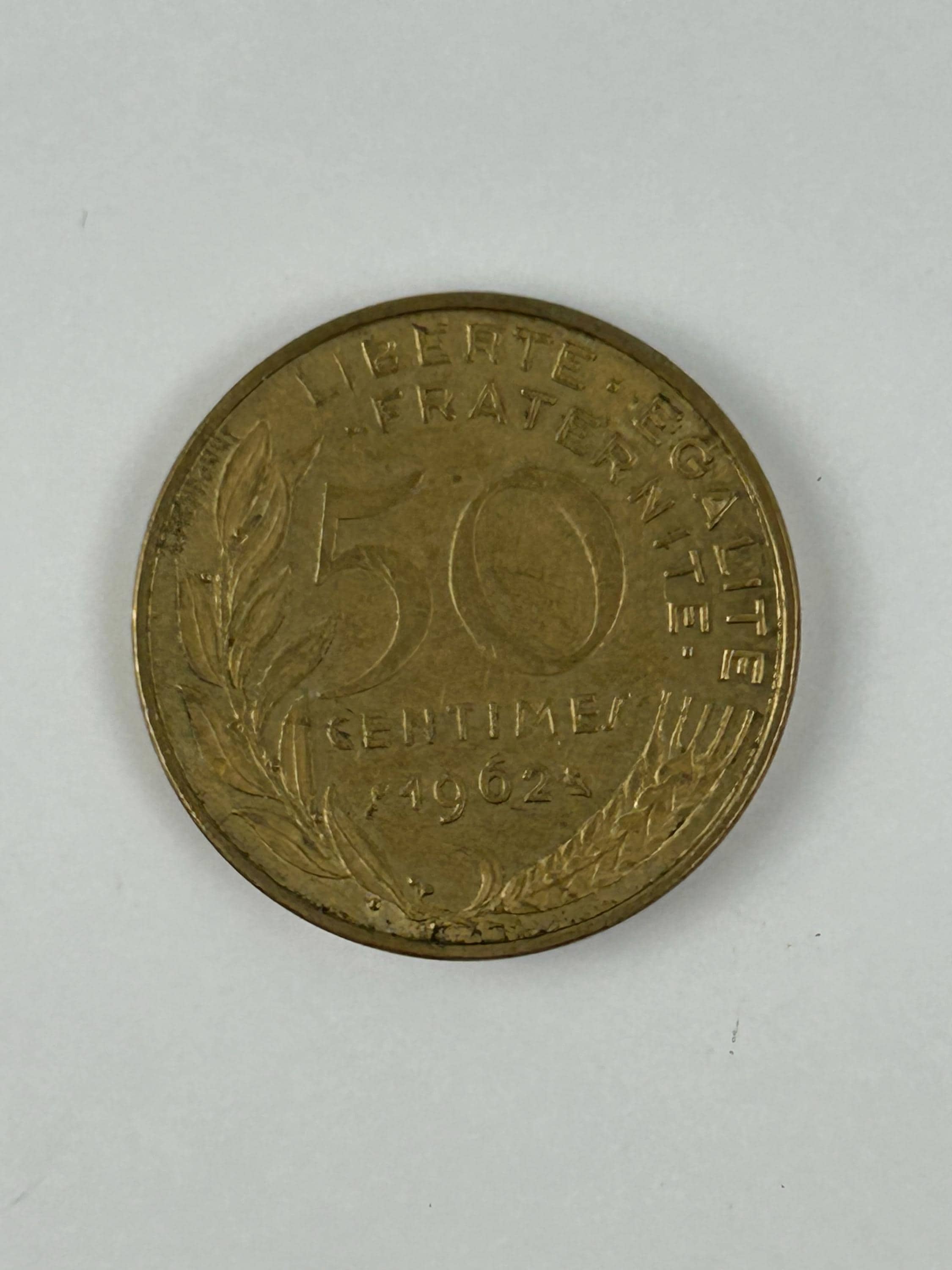 Münze 50 Centimes Frankreich 1962 Münzen sammeln retro Münzsammlung alt Münzsammler Numismatik thrift Sammler Münzen vintage Geld sammeln