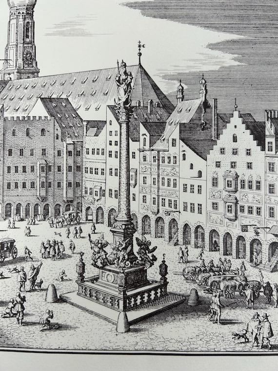 Stadtplan München Blaeuw Antik 43x30cm