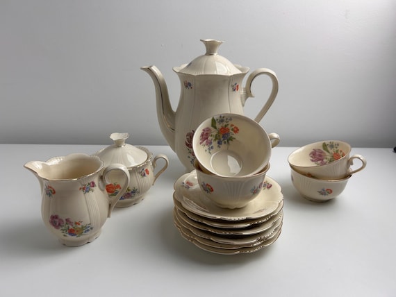 Kaffeeservice Teeservice Bavaria Vintage Blumenmuster