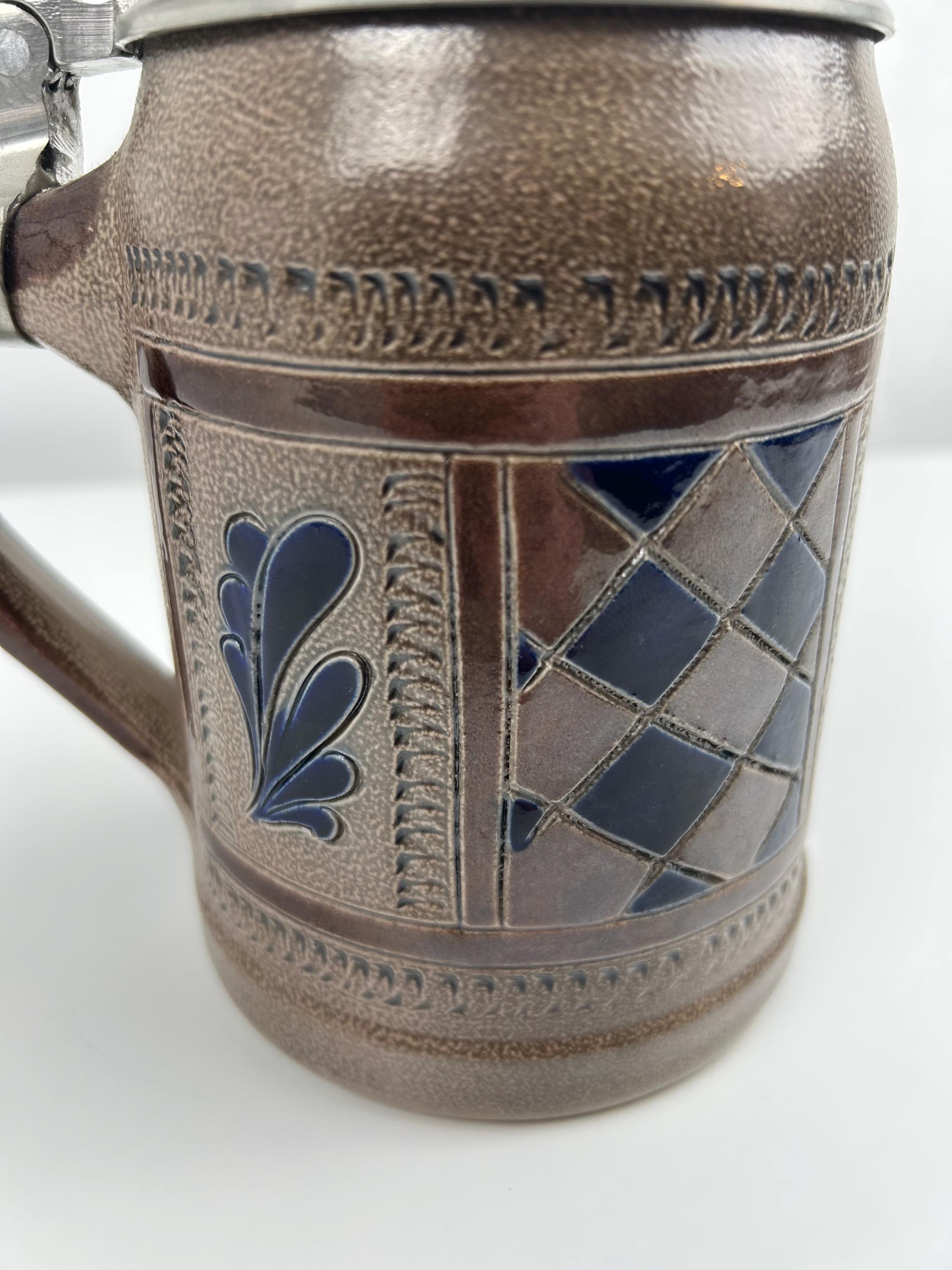 Vintage Bierkrug handarbeit Zinndeckel Dekoration Kneipe Tradition Bayern Sammlung Sammlerobjekt