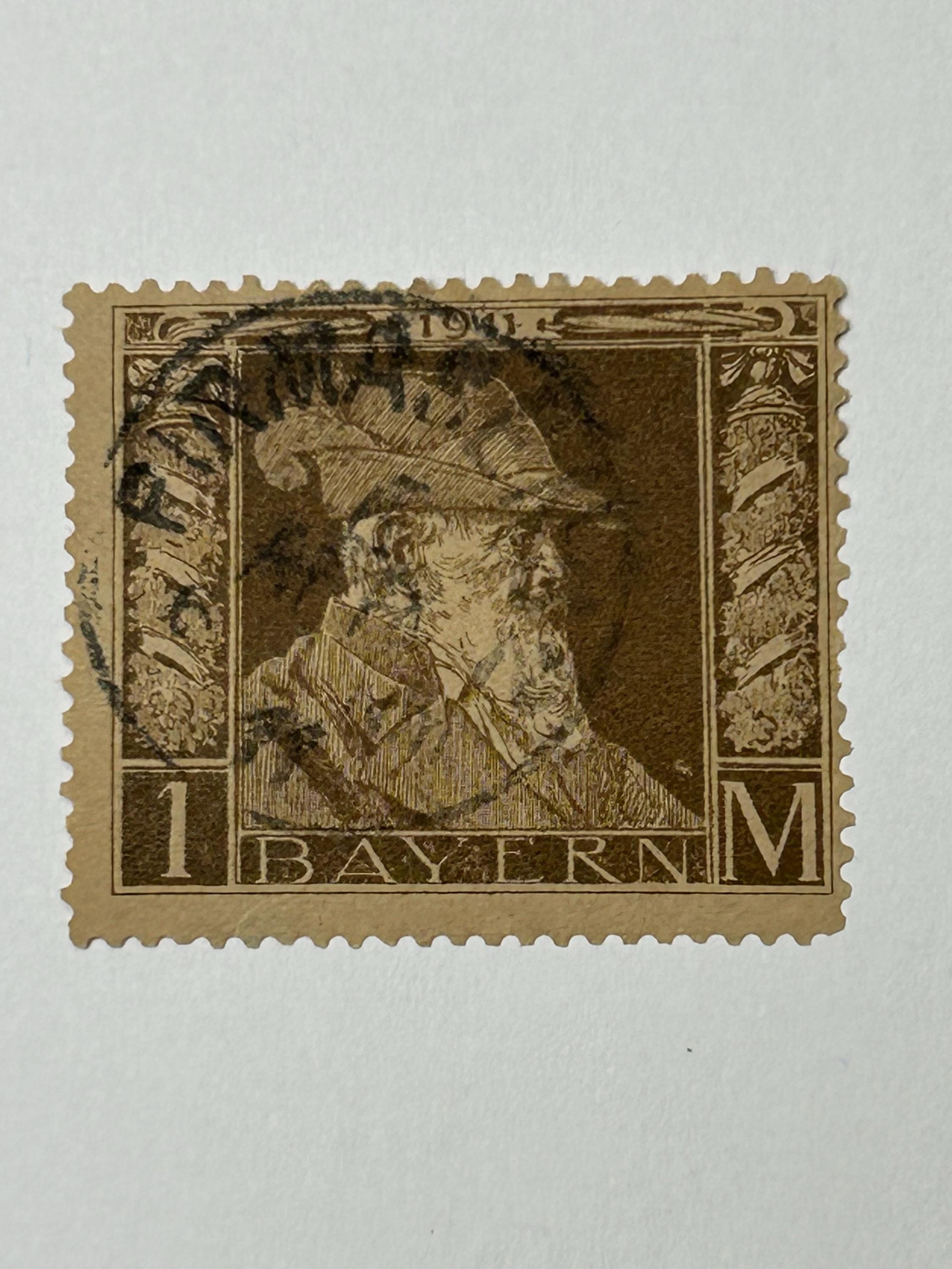 Briefmarke antik König Ludwig III Postwertzeichen Porto Stempel gebraucht Freimarke Briefmarkensammlung Philatelie Altdeutschland Bayern