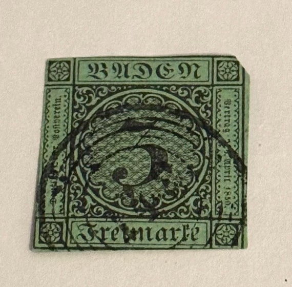 Briefmarke Baden 3 Kreuzer 1860
