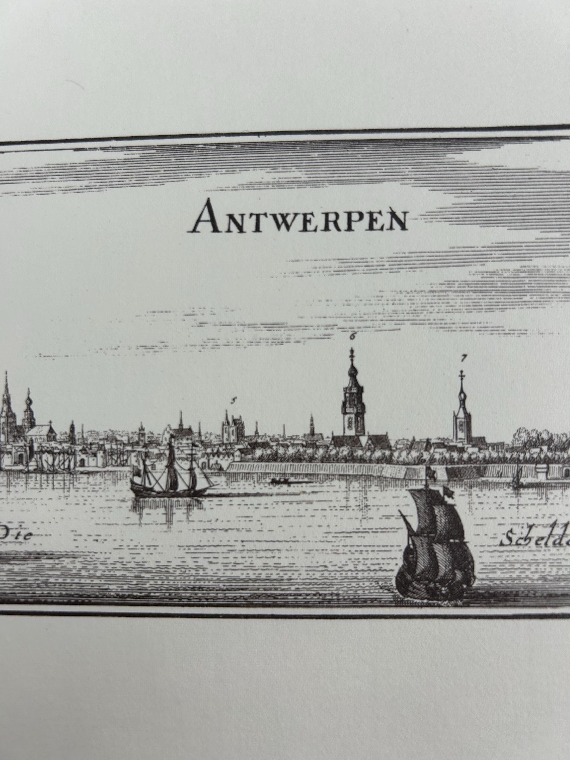 Antwerpen Stadtplan vintage 43x30 cm 16,92x11,81 in Dekoration alt Wohndekoration Bild retro Wand Landkarte Einrichtung Wohnen Wandbild alt