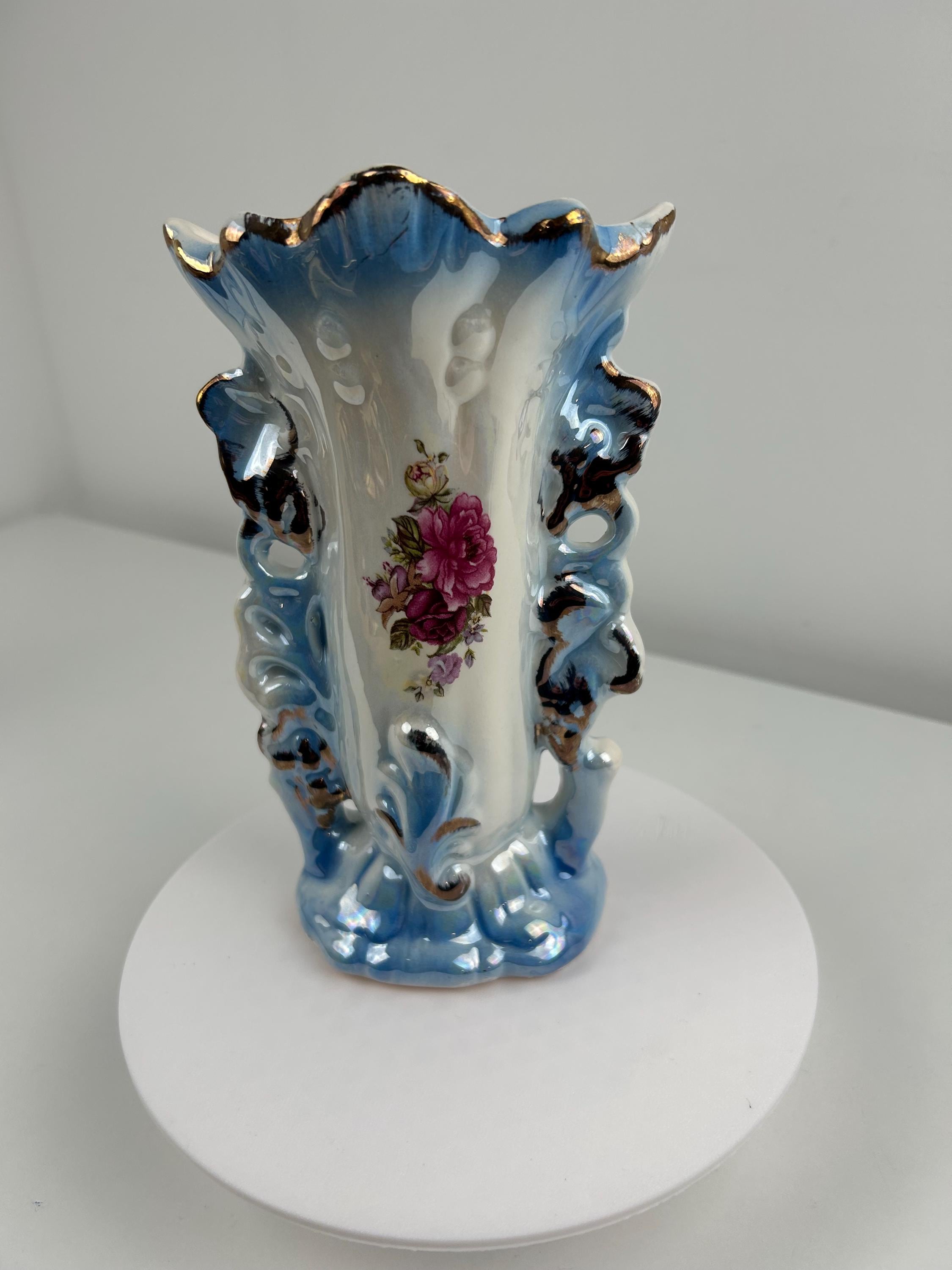 Lusterware vintage Vasen 2er Set Einrichtung midcentury Dekoration Art Déco Hauseinrichtung Blumenvase chateaucore