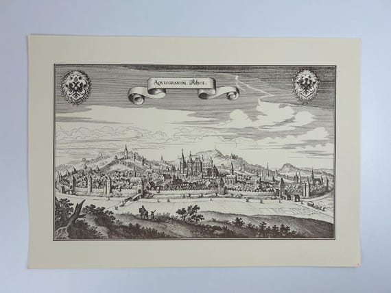 Stadtplan Aachen Antik 43x30cm