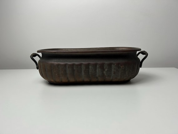 Messing Jardiniere Pflanzkübel Vintage 37x15cm