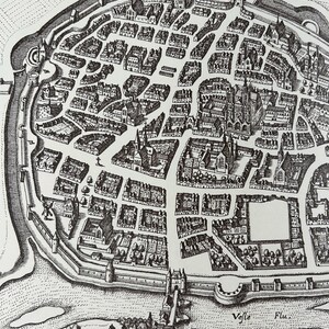 Mapa antiguo de la ciudad de Reims (60 x 43 cm)