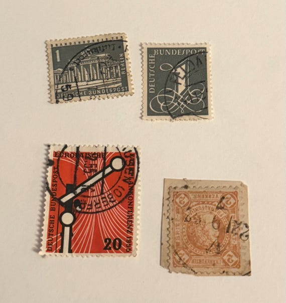 4x Antike Deutschland Briefmarken Set