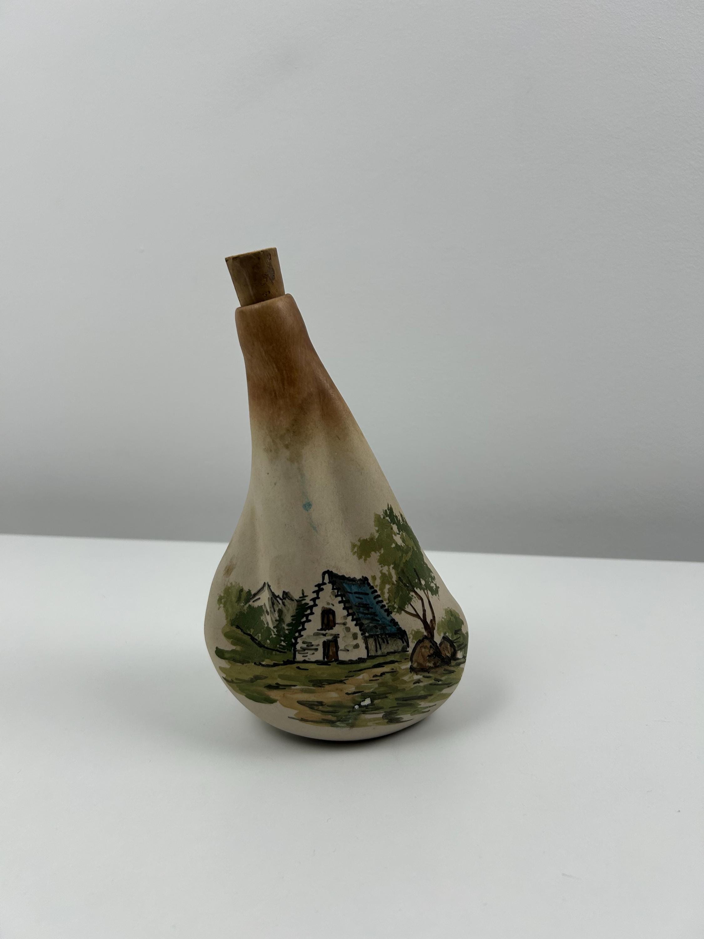 Vintage Vase signiert mit CAZALAS retro Vasen alt Landhaus Dekoration