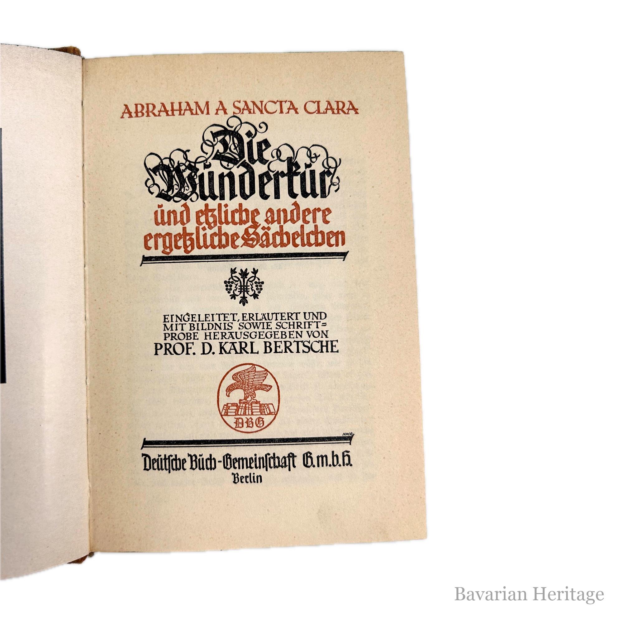 La Wundertür Abraham a Sancta Clara Antico