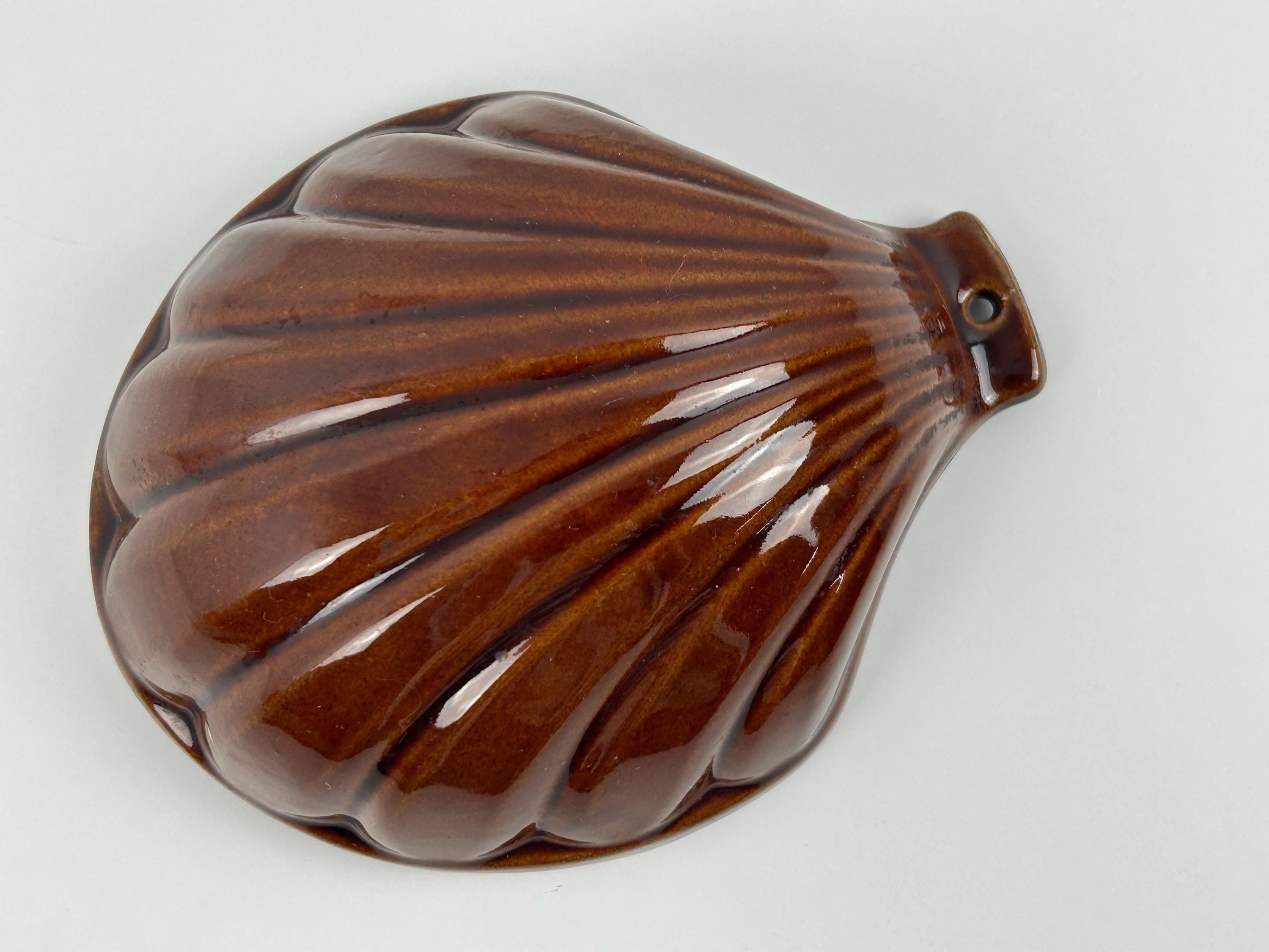 Backform Muschel braun vintage 20x15 cm 7,87x5,90 in Backformen Landhausküche Dekoration vintage Einrichtung Bauernhaus Cottage Deko retro