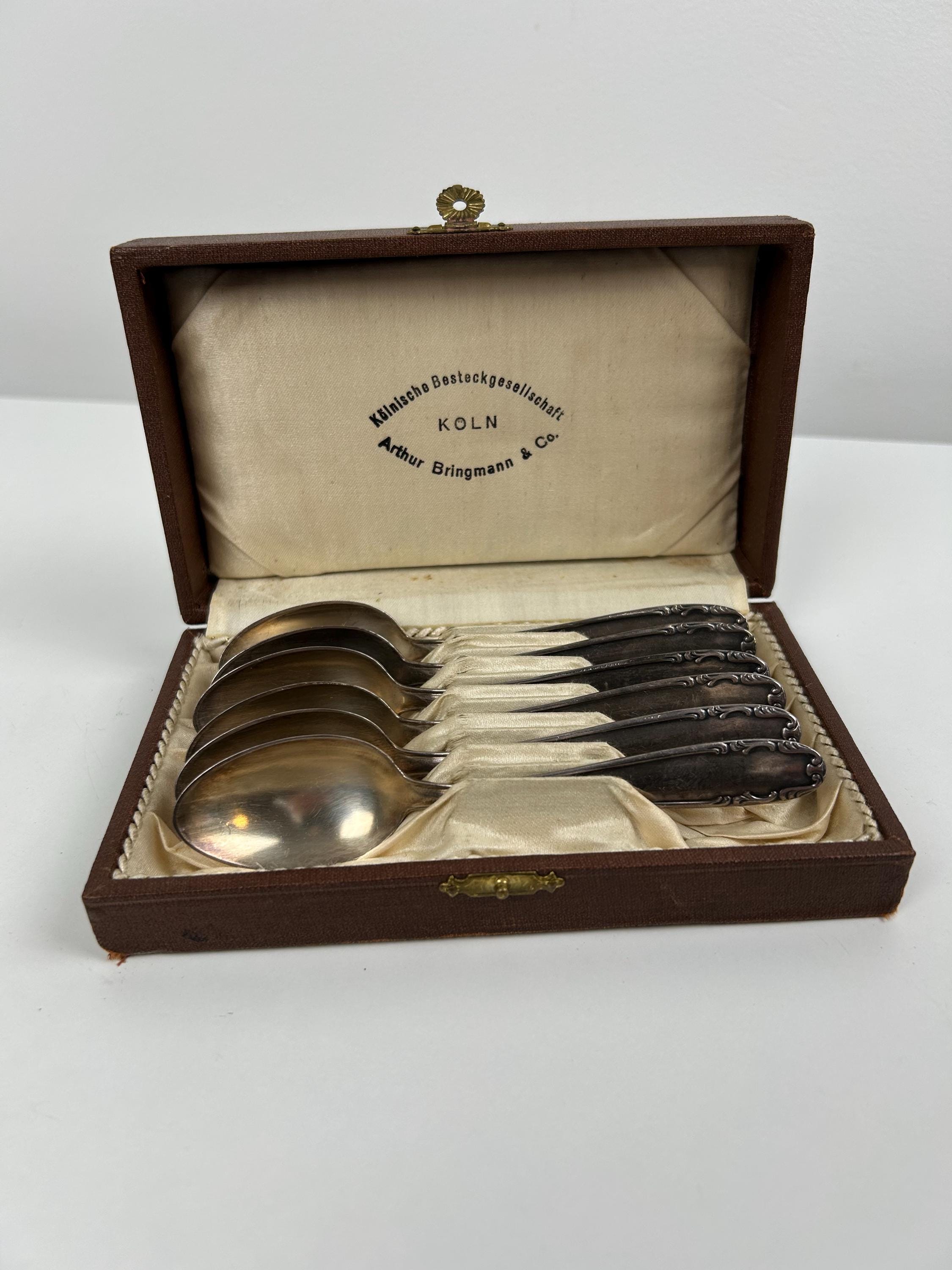 Kuchenlöffel 6 Stück vintage Kölnische Besteckgesellschaft Köln Arthur Bringmann