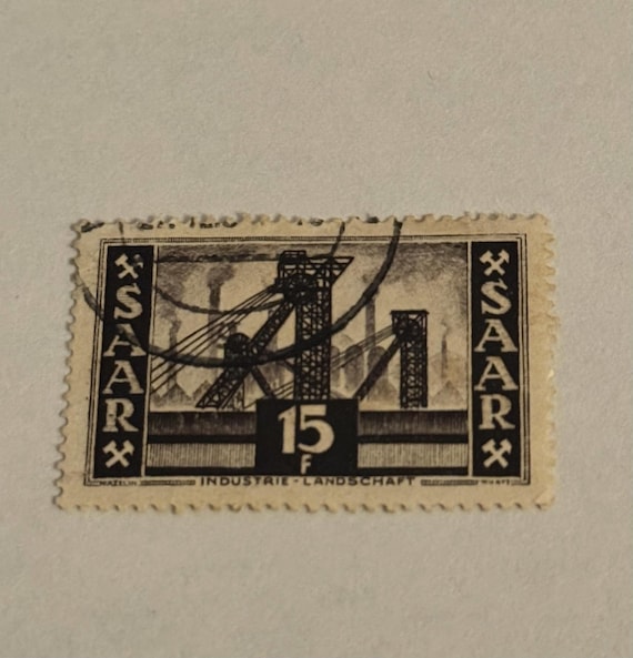 Um 1949 Saarland Briefmarke