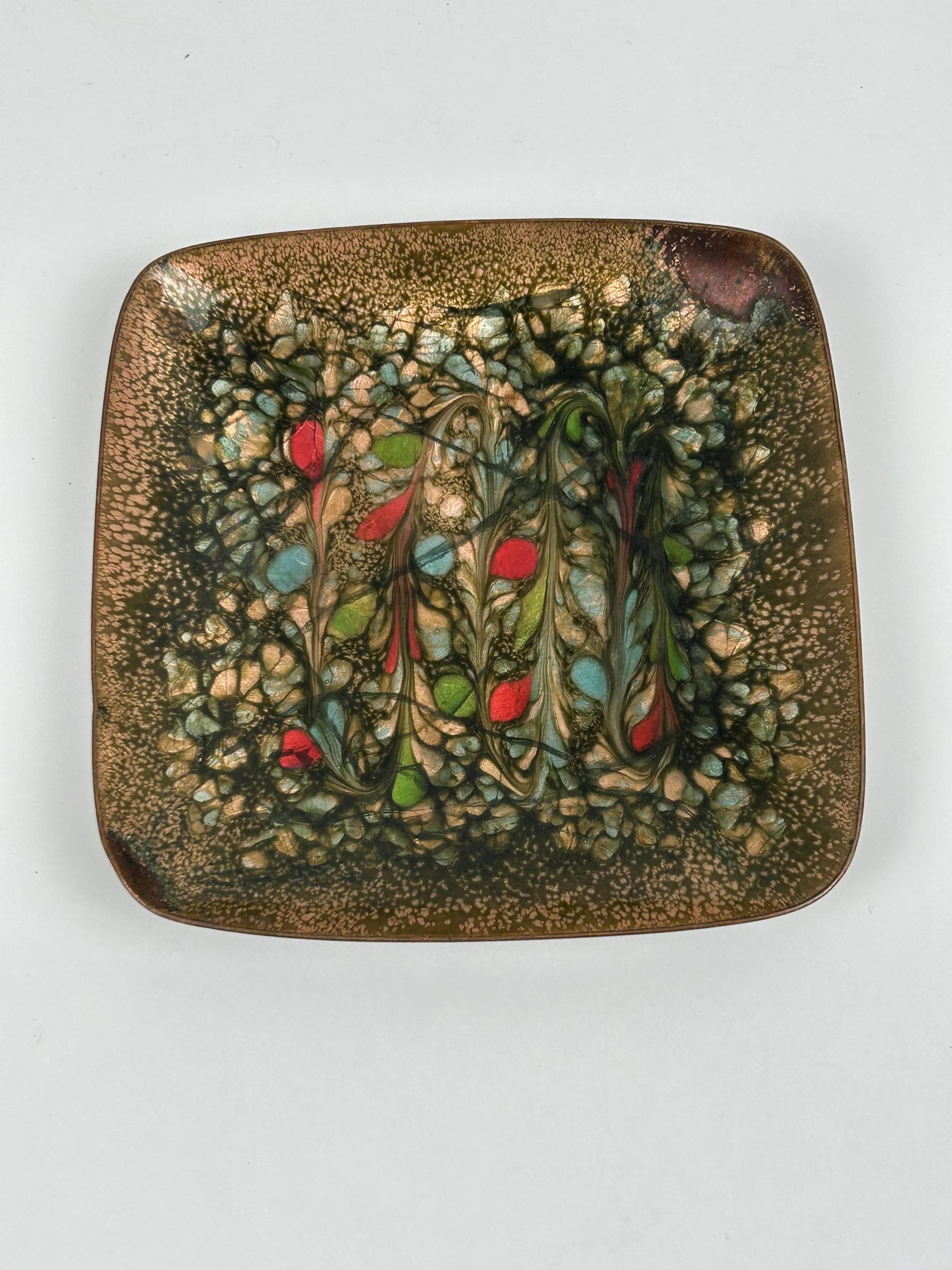 Kupfer Schale vintage 14x14 cm 5,51x5,51 in