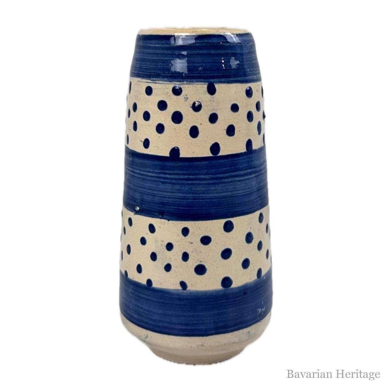 Vase Céramique Bleu Blanc Vintage