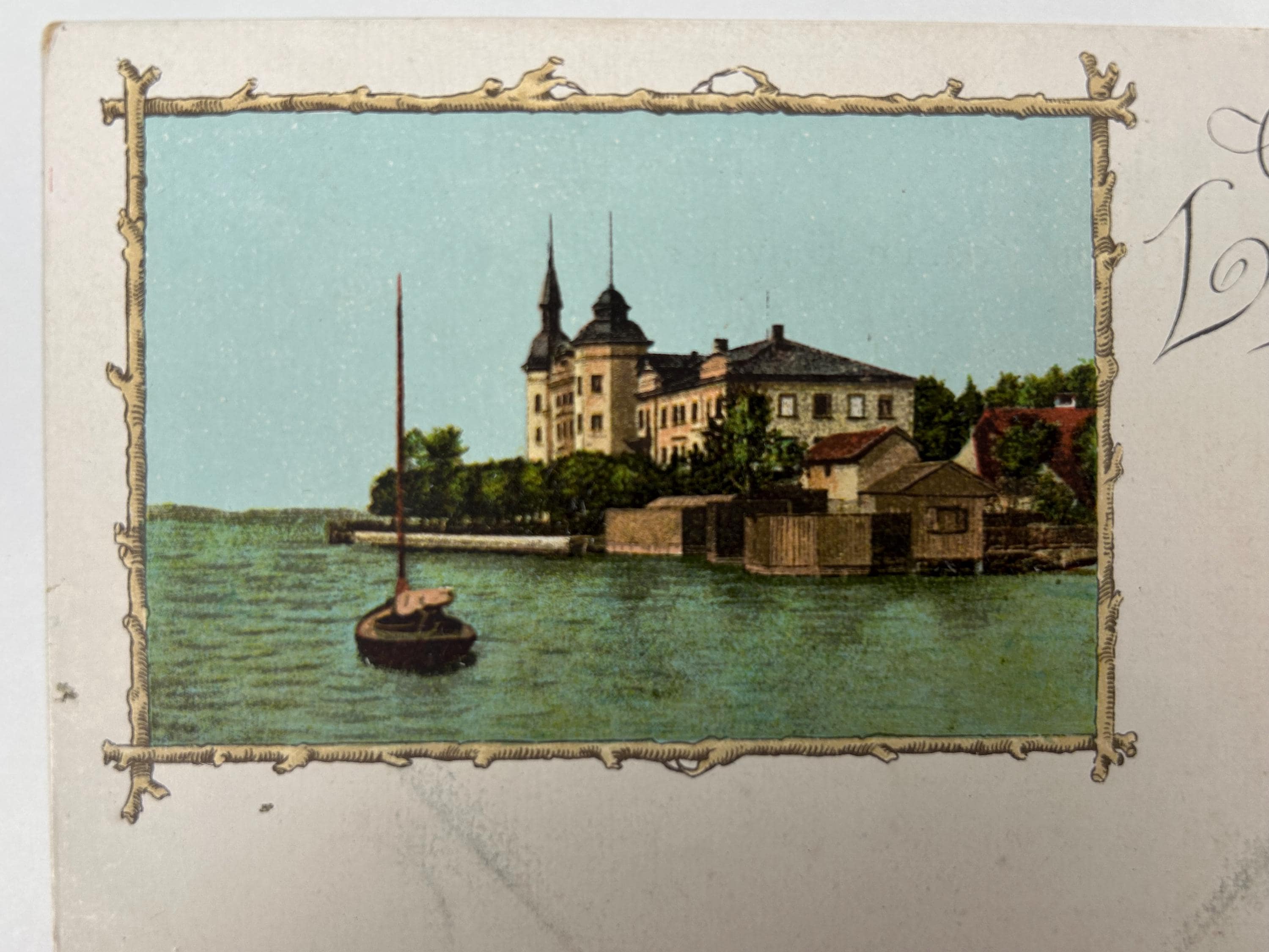 Ansichtskarte Leoni Starnberger See Postkarte vintage Sammlerstück Lithografie Bildpostkarte Litho Briefkarte Korrespondenzkarte thrift