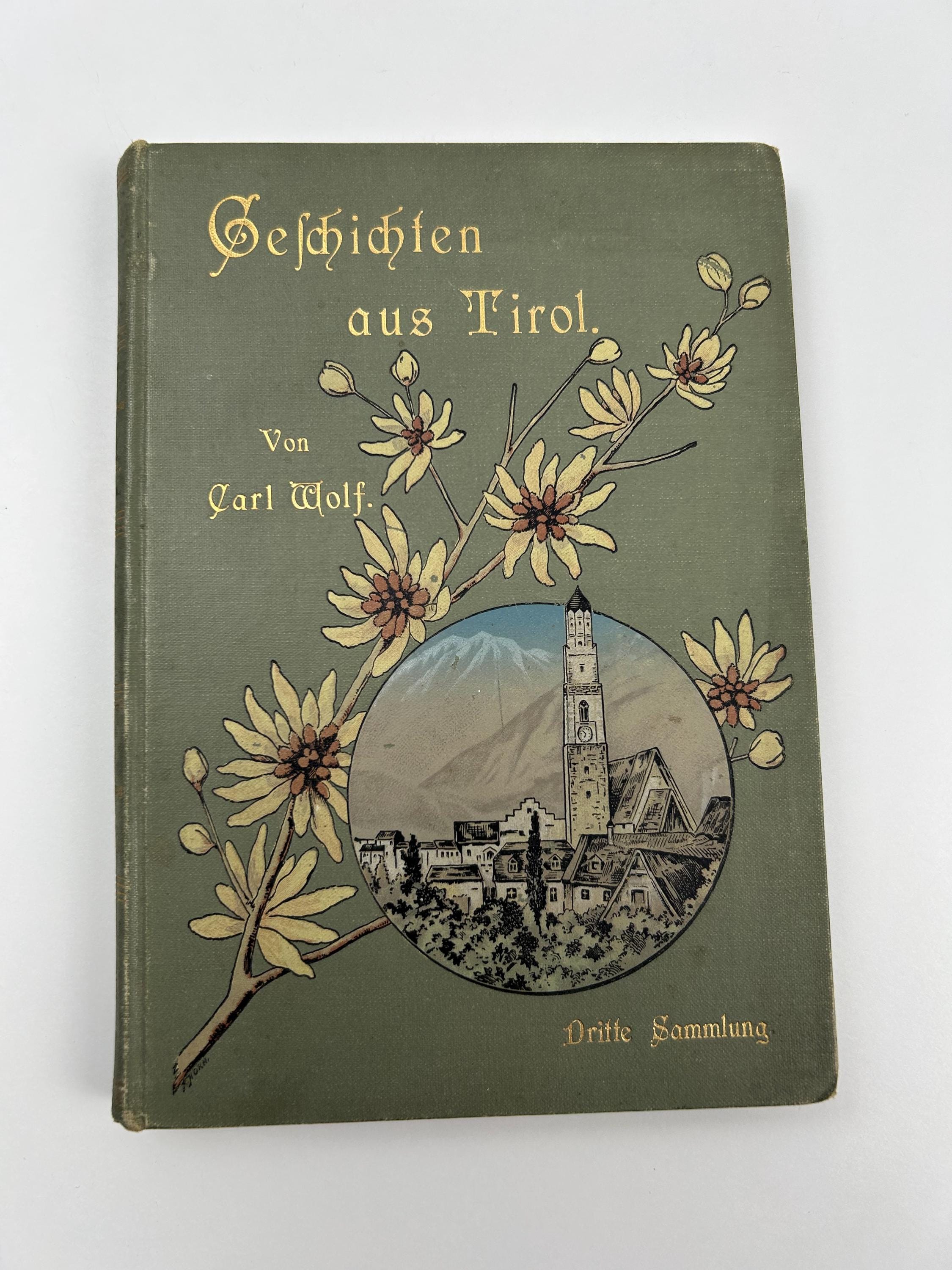 Buch vintage Geschichten aus Tirol Carl Wolf 1897 Buchsammler antikes Buch retro Büchersammler Lesezimmer Arbeitszimmer Deko tirolerisch alt