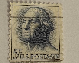 Vintage USA Briefmarke 1966 George Washington Gestempelt Briefmarkensammlung antik Philatelie Postwertzeichen alt Briefmarkensammler Sammler
