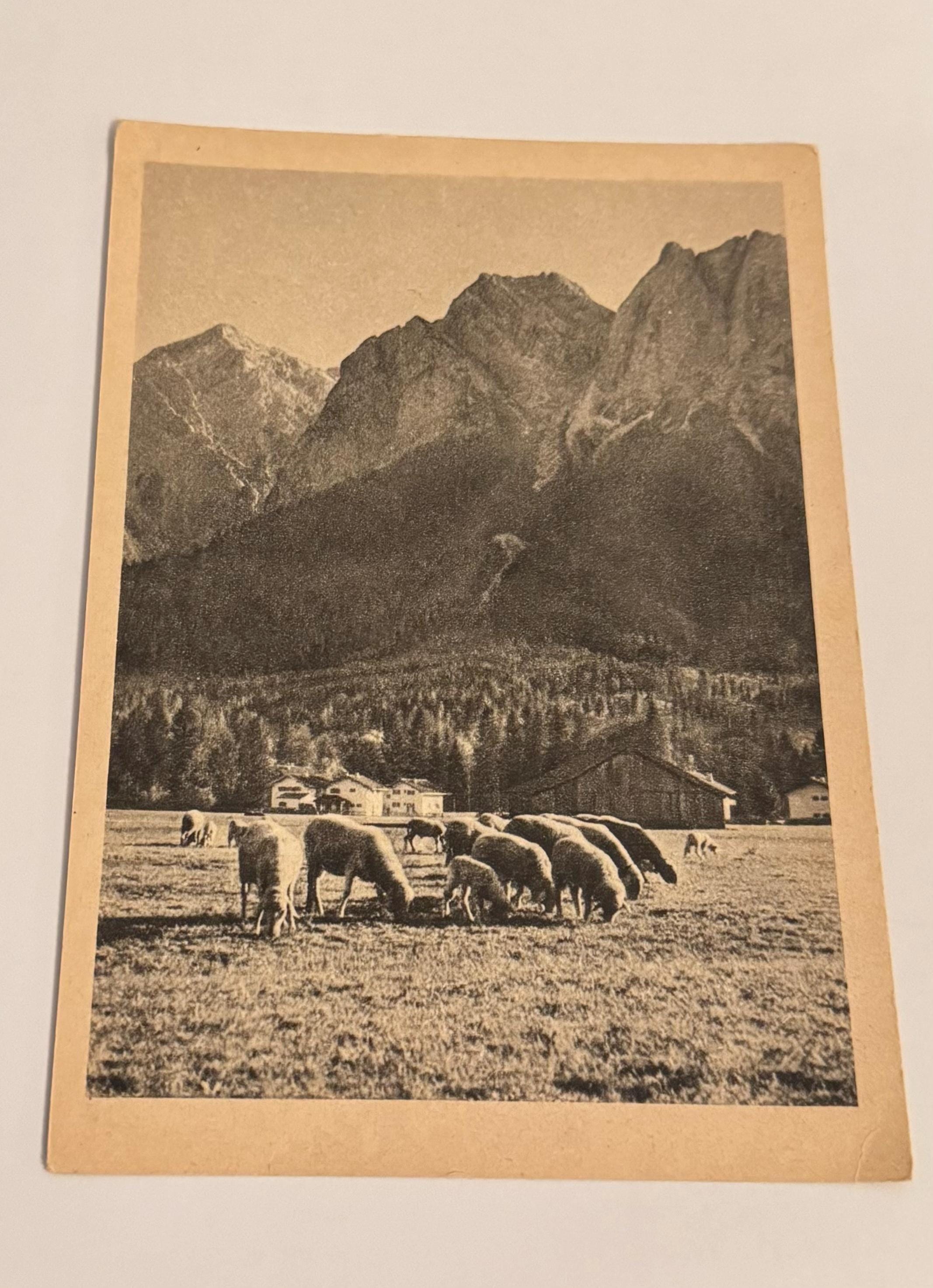 Antike Postkarte Alpen-Idylle Künstlerkarte Ansichtskarte retro Postkartensammlung Sammler Ansichtskarten Sammlung