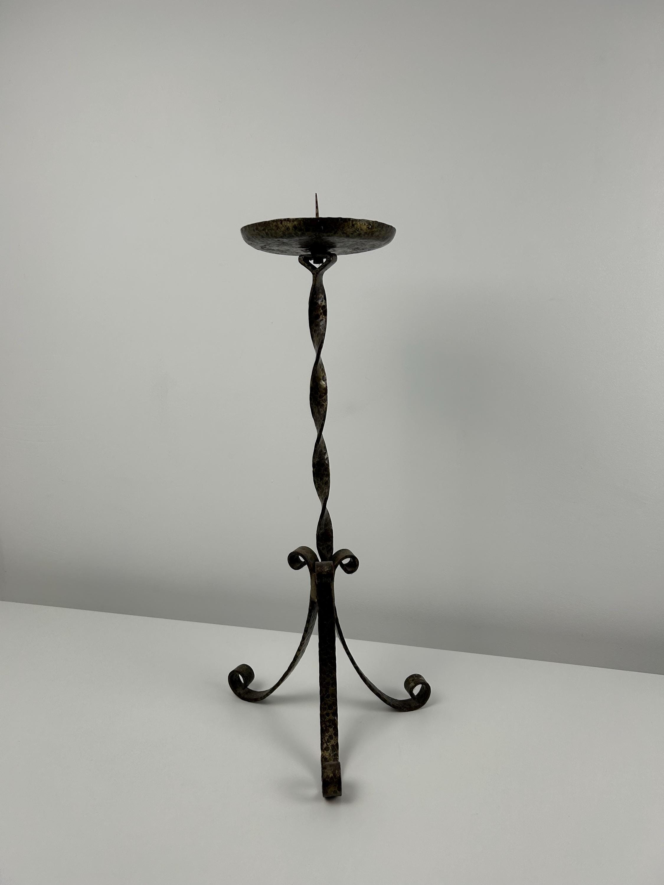 Massiver handgeschmiedeter Kerzenständer | Vintage Chateau Design 60cm/23,62"