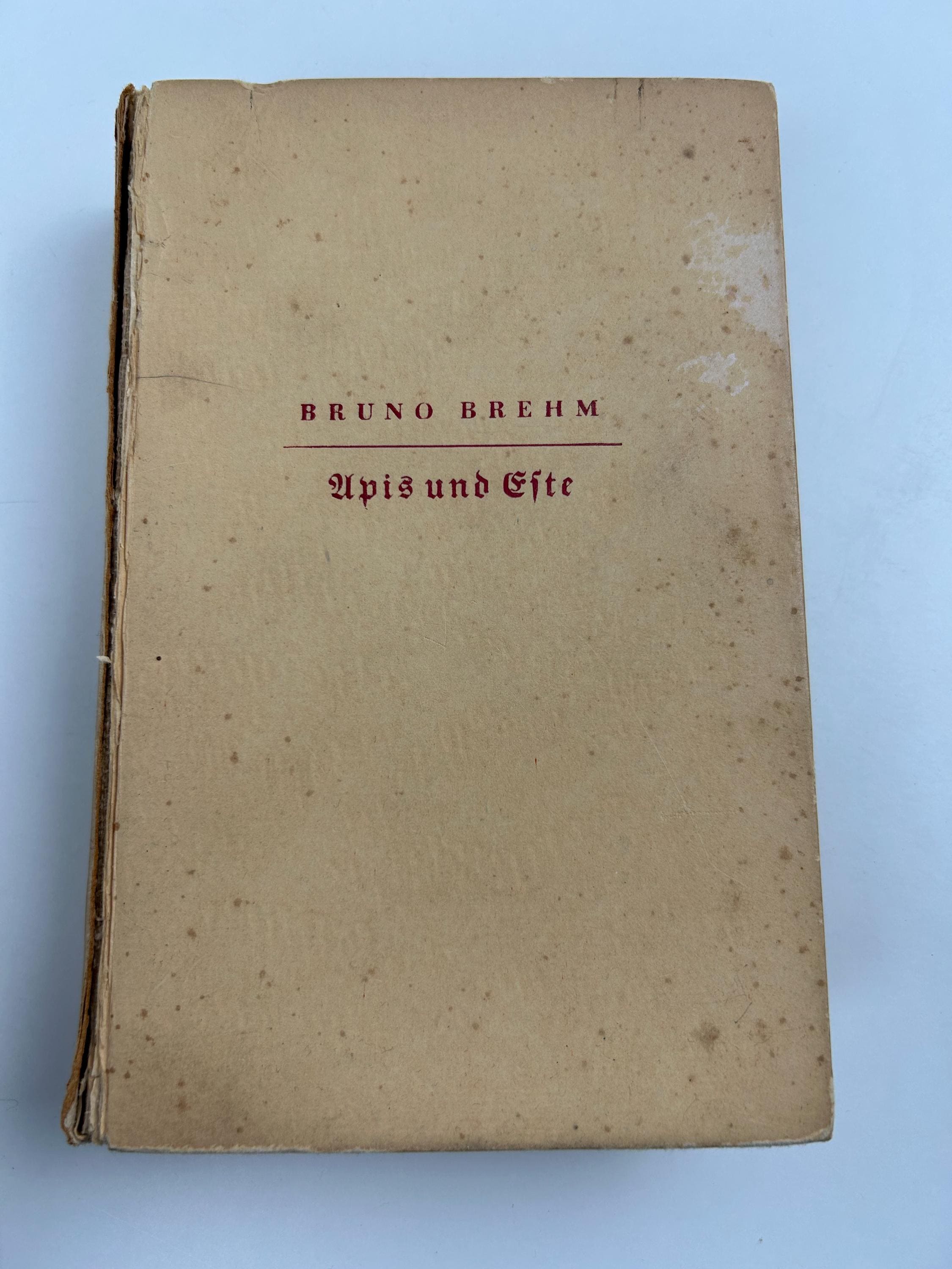 Buch Apis und Este Antiquariat So fing es an vintage Buch antik Bruno Brehm R Piper Verlag München